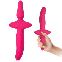 Oboustranný silikonový vibrátor penis anální kolík 100 funkcí - 73656211 - 6