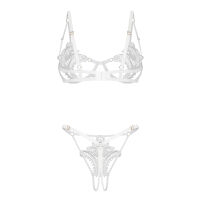 Obsessive Luise Sublim luxusní bílá souprava spodního prádla - 75763944 - 7