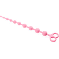 Růžové kuličky na šňůrce do vagíny a anusu 34 cm 10 kuliček - 70664255 - 2