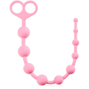 Růžové kuličky na šňůrce do vagíny a anusu 34 cm 10 kuliček - 70664255