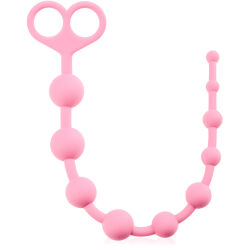 Růžové kuličky na šňůrce do vagíny a anusu 34 cm 10 kuliček - 70664255