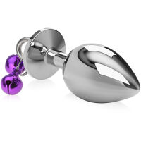 KOUZELNÝ OCELOVÝ ANÁLNÍ KOLÍK SE ZVONEČKEM ANAL PLUG  - 71950554 - 3