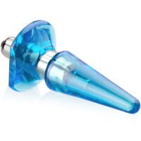 Modrý anální kolík s vibracemi gelový plug 7 vibrací – 75314694 - 2