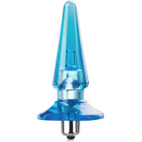 Modrý anální kolík s vibracemi gelový plug 7 vibrací – 75314694 - 3