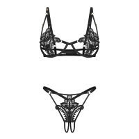 Obsessive Luise Sublim luxusní černý souprava spodního prádla - 71726100 - 6