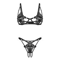 Obsessive Luise Sublim luxusní černý souprava spodního prádla - 71726100 - 5
