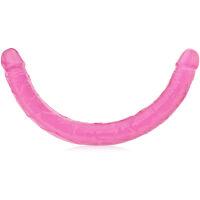 DOUBLE DONG DVOJITÝ PENIS DVOUSTRANNÉ DILDO KE DVOJITÉ PENETRACI RŮŽOVÁ BARVA- 77264221 - 2