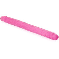 DOUBLE DONG DVOJITÝ PENIS DVOUSTRANNÉ DILDO KE DVOJITÉ PENETRACI RŮŽOVÁ BARVA- 77264221 - 3