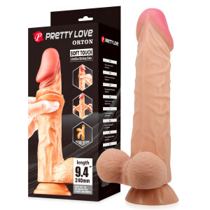 Realistické flexibilní tělové dildo s páteří 24 cm - 70586643