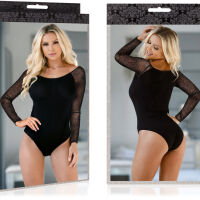 DÁMSKÉ BODY S KRAJKOVÝM RUKÁVEM DÁMSKÁ PŘILÉHAVÁ BLŮZKA SE ZAPÍNÁNÍM V ROZKROKU - 77346599 - 3