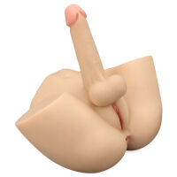 Realistická unisex sex panenka s realistickým penisem, umělou pochvou a anusem - 77195407 - 2