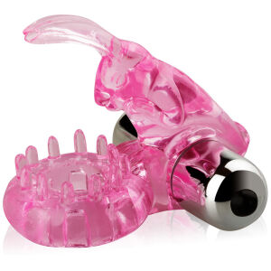 GELOVÝ EREKČNÍ KROUŽEK S KRÁLÍČKEM - 10 FUNKCÍ VIBRACÍ - LBB 010132-1