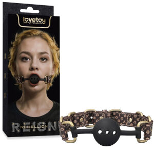 Rebellion elegantní silikonový roubík s otvory, hračka BDSM pro páry - 78891442