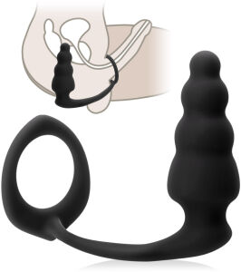 KOLÍK DO ANÁLU MASAŽÉR PROSTATY KROUŽEK NA PENIS - 78802066