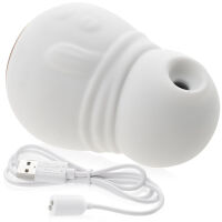 Masážní stimulátor vzduchových vln ve tvaru sněhuláka na stimulaci klitorisu - 10 funkcí potěšení - 70340892 - 3