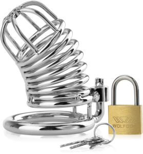 MUŽSKÝ PÁS CUDNOSTI NEREZOVÁ OCEL BDSM MILOSTNÁ KLEC  PRO PENIS  - 71019998