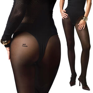 Obsessive Patrise punčocháče s nápisem "NOT YOURS" S/M - 71402768