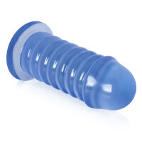 Velké dildo 6,5 cm v průměru modrý anální kolík XXL - 71836807 - 2