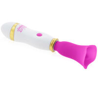 DISKRÉTNÍ MASTURBÁTOR NA KLITORIS SACÍ MASAŽÉR S JAZÝČKEM VIBRÁTOR TULIPÁN  RŮŽOVÁ BARVA- 76952712 - 6