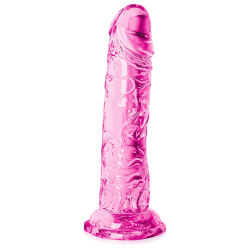 Anatomické elastické růžové dildo 18 cm - 79320155