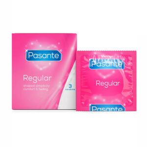 Pasante Regular klasické kondomy s rezervoárem 3 ks - 79479525