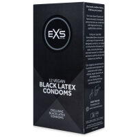 Kondomy z černého latexu EXS BLACK LATEX 12 ks - 78496749 - 4