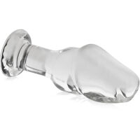SKLENĚNÝ ANÁLNÍ KOLÍK, PLUG DO ANÁLU VE TVARU VELKÉHO MUŽSKÉHO ŽALUDU  - 77280432 - 2