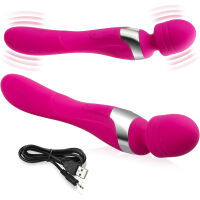 DVOUSTRANNÝ VIBRÁTOR INTIMNÍ MASAŽÉR SAMOSTATNÉ SYSTÉMY INTENZIVNÍ VIBRACE RŮŽOVÁ BARVA– 78612960 - 4