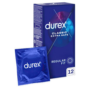 Durex Classic Extra Safe silnější zesílené kondomy 12 ks - 78404279