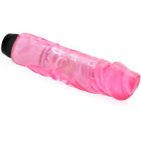 VELKÝ GELOVÝ VIBRÁTOR, PENIS DOKONALE VYPLŇUJÍCÍ VAGÍNU, SEX POMŮCKA K MASTURBACI RŮŽOVÁ BARVA- 79465554 - 2