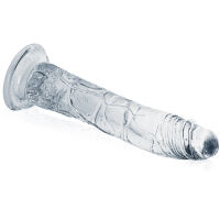 Anatomické dildo bezbarvé 21 cm elastický umělý penis - 71331404 - 2