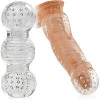 MĚKKÝ GELOVÝ MASTURBÁTOR DVAKRÁT ZÚŽENÝ PRO SINOU STIMULACI PENISU - 71302070 - 3