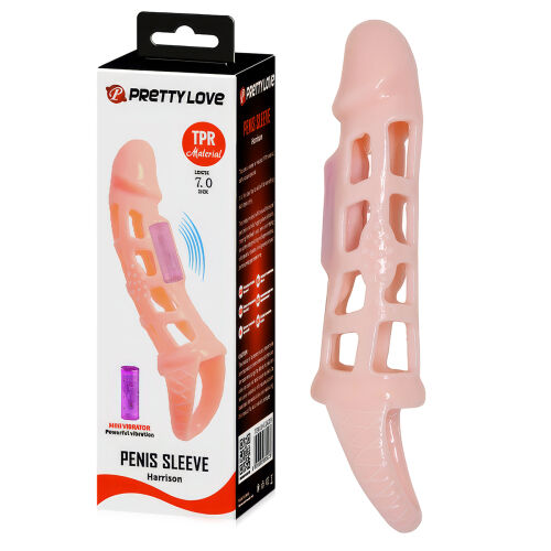 Vibrující síťovaný návlek na penis – nezapomenutelné zážitky – 75182215